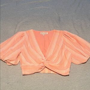 Dolan Women's Coral Striped Blouse